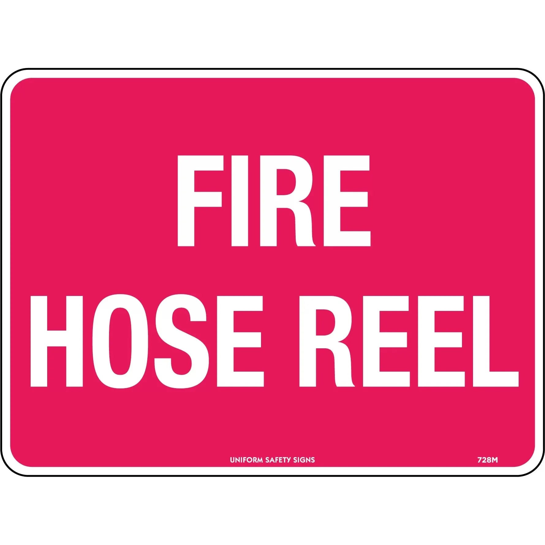 Uniform Safety Signs - 300x225mm - Self Adhesive - Fire Hose Reel | 728MA
