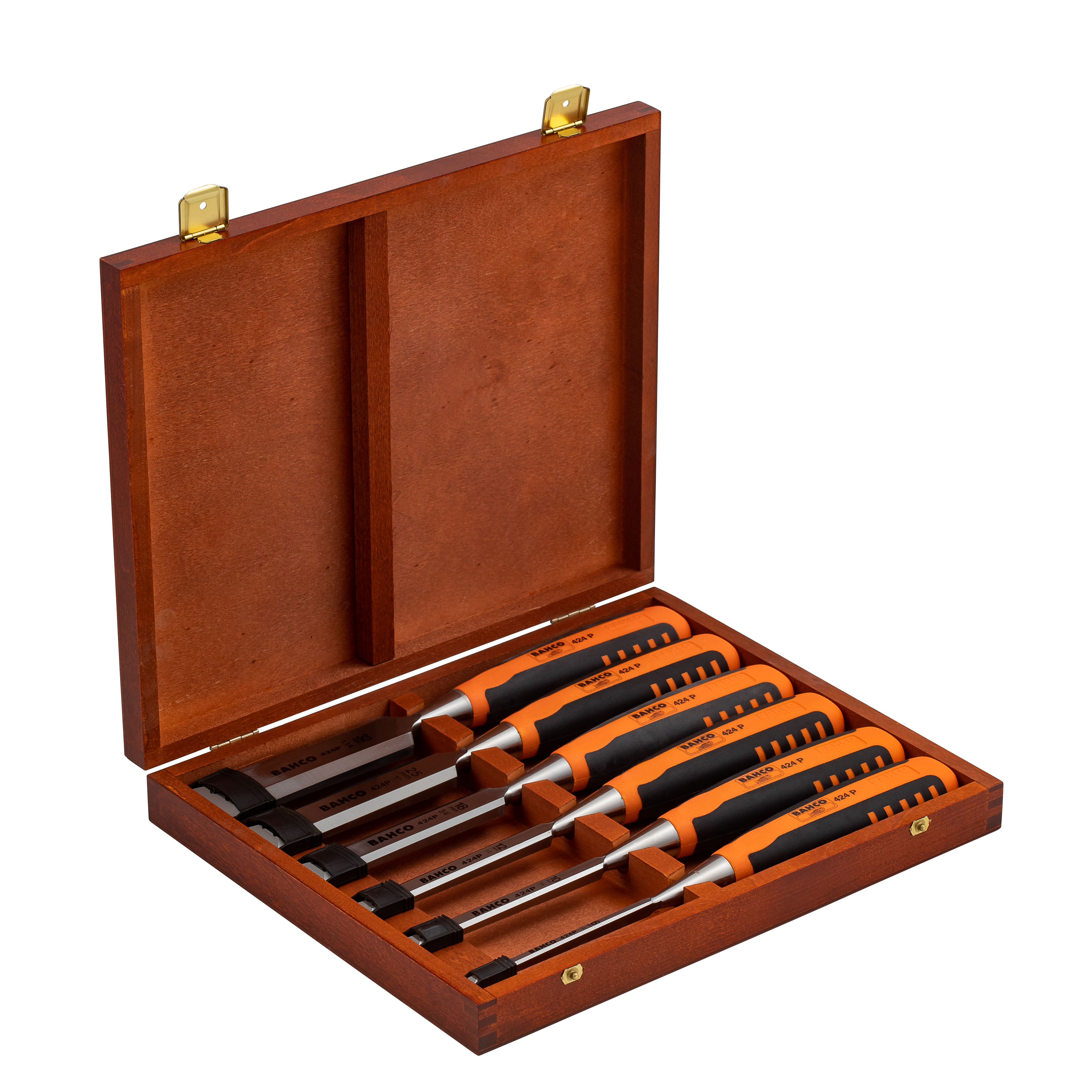 Bahco - Woodworking Chisel with Rubberised Handle Set  | 424P-S6-EUR