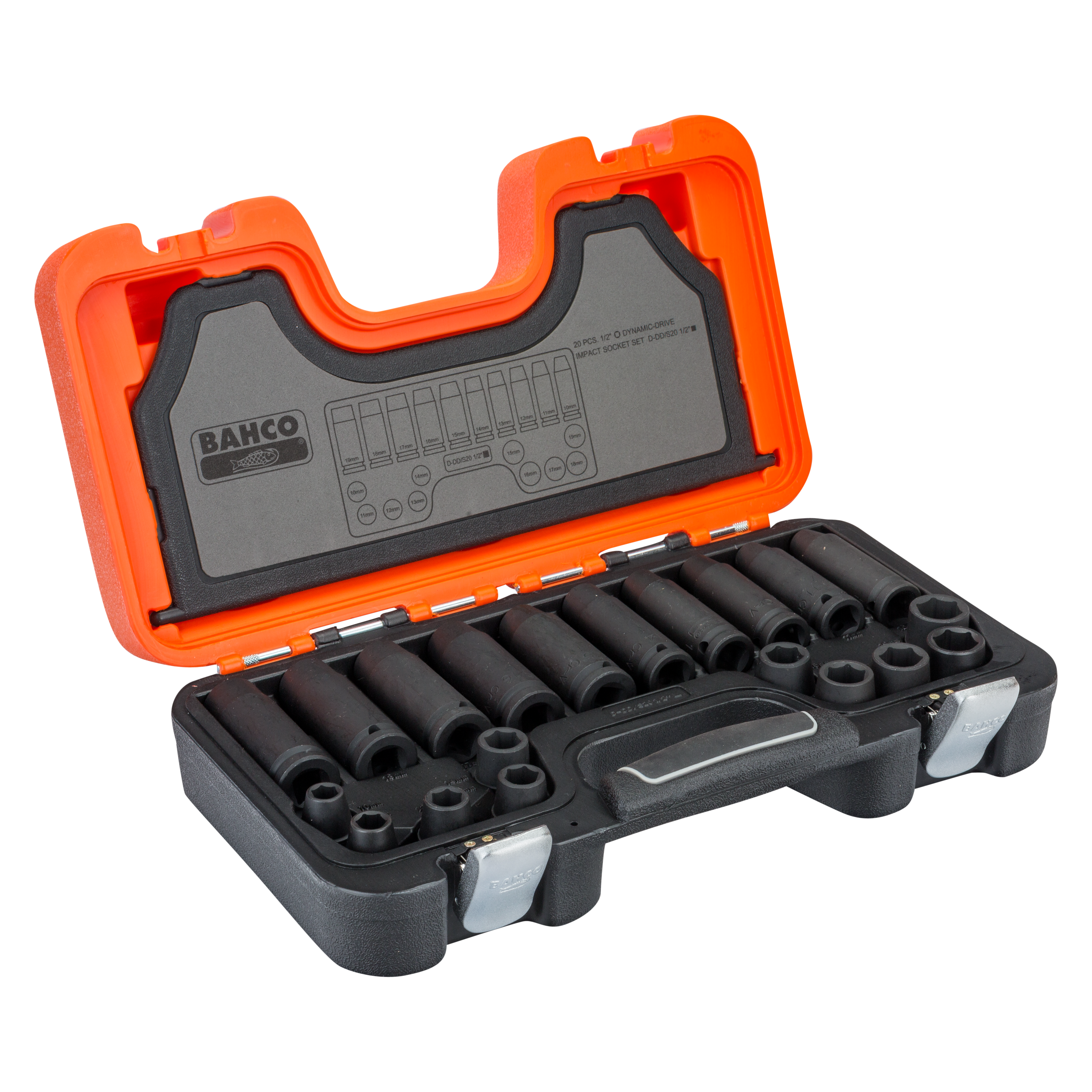 Bahco - 20 piece 1/2" Long & Standard Impact Socket Set | D-DD/S20