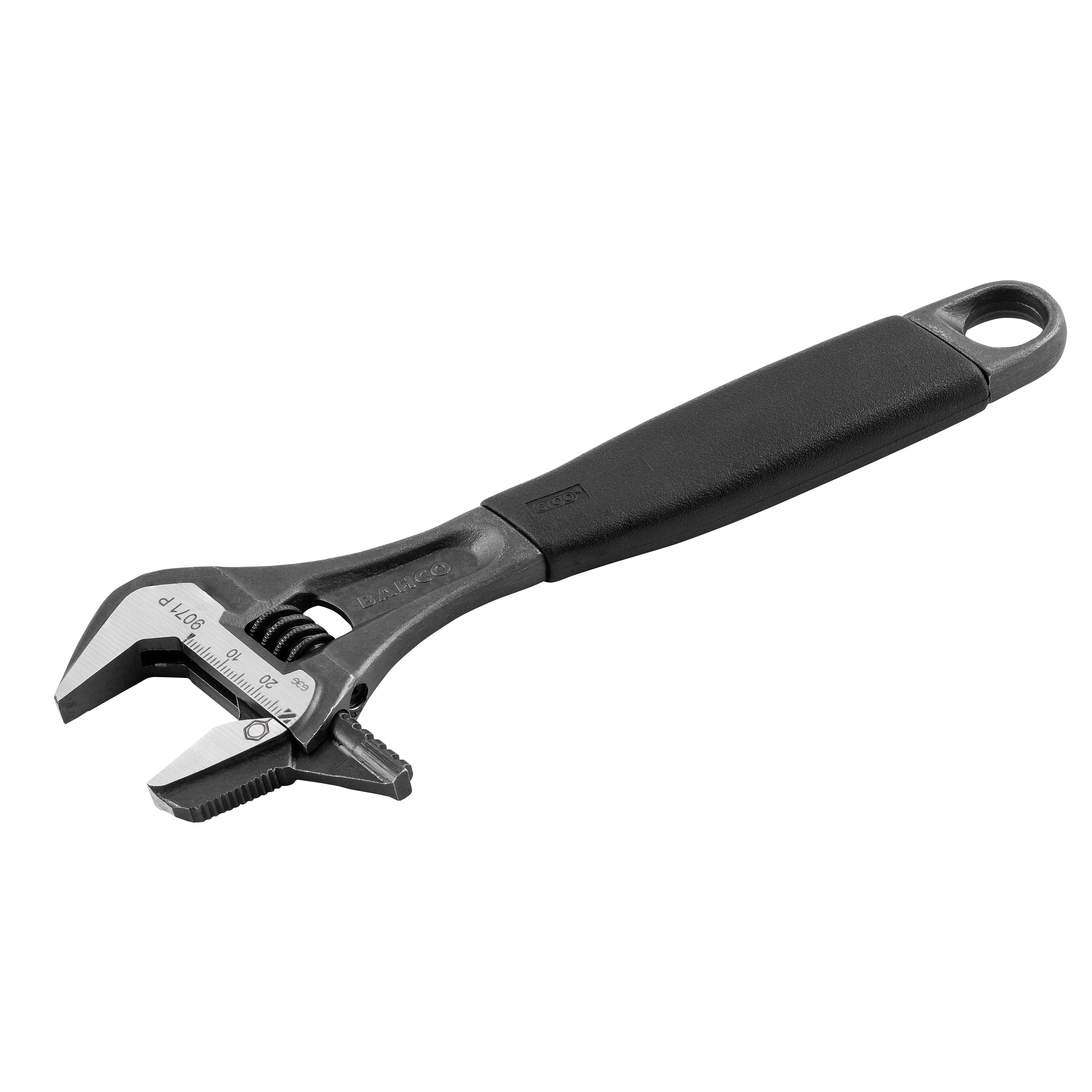 Bahco - Adjustable wrench combination, 8", 200mm, warm handle, phosphated, 28mm opening | 9071 P