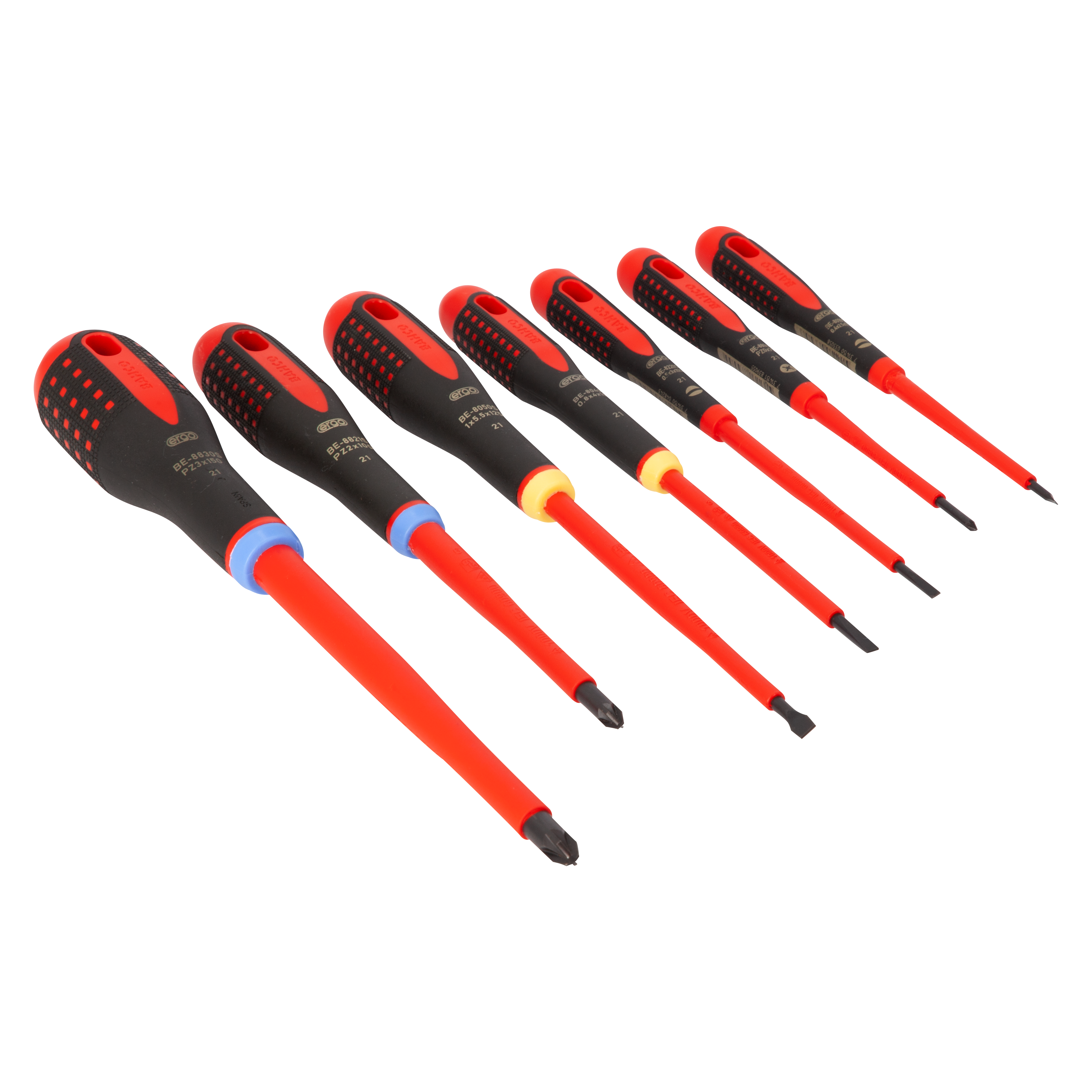 Bahco - ERGO handled 7 piece 1000v Screwdriver Set | BE-9888S