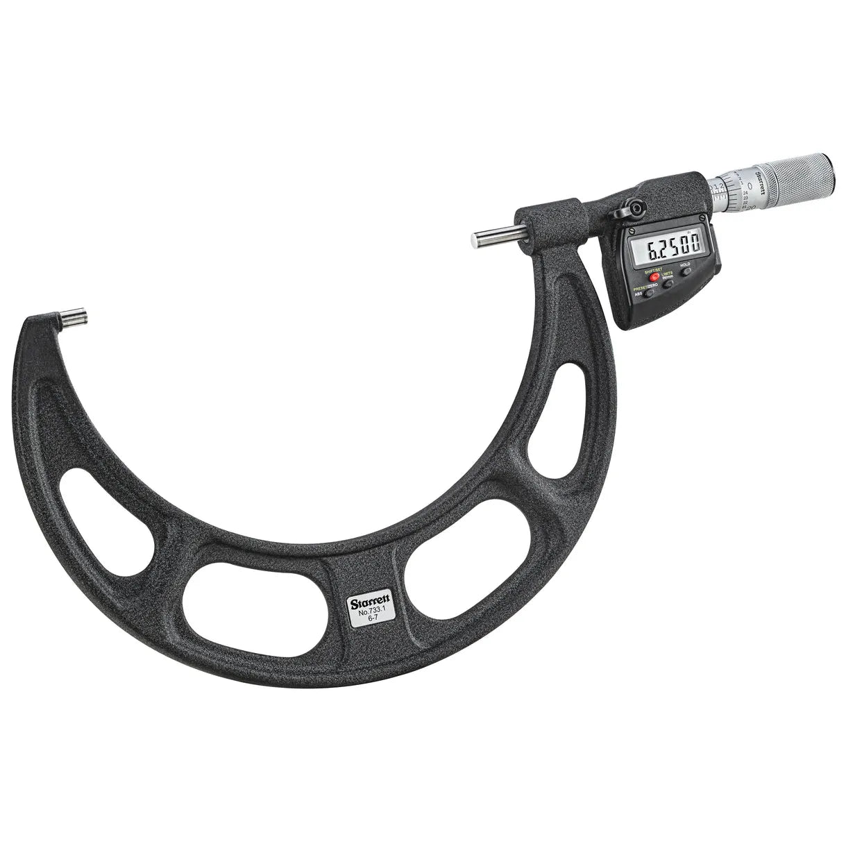 Starrett - Elec. Dig. Mic w/Output 6-7in .0001in Res. Case | 733.1XFLZ-7