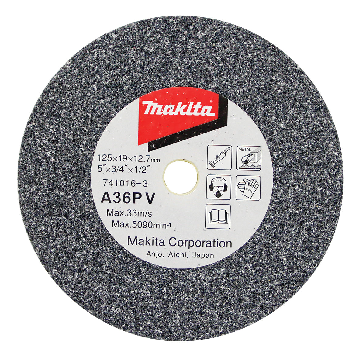 Makita Grinding & Cutting 205mm X 19 X 15.88mm Bench Grinding Wheel Silicon Carbide Gc120Hv02  | SKU  B-51976