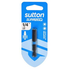 Sutton Tools - 50mm Bit Adaptor S240 Supatorq HEX to Socket 1/4" 1Pk | S240H01BA