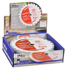 Bordo - 184mm x 24T Rapidcut Thin Kerf Blades 10 Pk Box | 7452-18424T