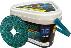 PFERD - Resin Fibre Discs - ACTIROX AF799 Bucket - Steel - Ceramic Range - (5") 125 x 22 - 36 Grit 50pk | 75493760 1