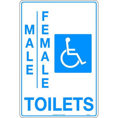 Uniform Safety Signs - 240x180mm - Self Adhesive - Male/Female/Disabled Toilets | 756DA