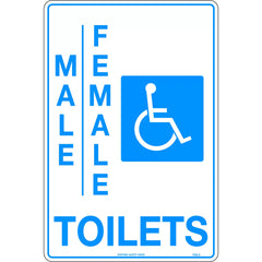 Uniform Safety Signs - 450x300mm - Metal - Male/Female/Disabled Toilets | 756LSM
