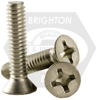 Brighton Best - #10-32x3" (FT) UNF - STAINLESS 304 METAL THREAD SCREWS COUNTER-SUNK HEAD PHILLIPS | 771516