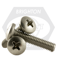Brighton Best - 1/4"-20x3/8" (FT) BSW BS450 - STAINLESS 304 METAL THREAD SCREWS PAN HEAD PHILLIPS | 773966