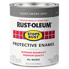 Rust-Oleum  - Stops Rust Gloss Smoke Grey - Quart 946ml | 7786502