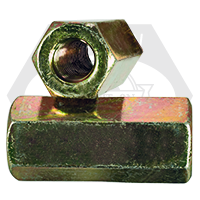 Brighton Best - M8-1.25x25 MM AF=13 - METRIC HEX COUPLING NUT ZINC YELLOW | 785042