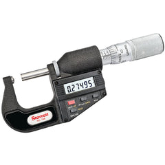 Starrett - Micrometer Elec. Dig. W/output 0-1in (0-25mm) Carbide Faces Rounded Anvil | 788XFL