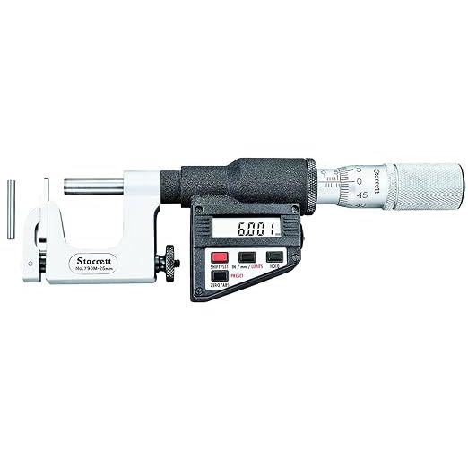 Starrett - Elec. Dig. Multi-Anvil Mic w/Output 0-25mm (0-1in) | 790MEAFL-25