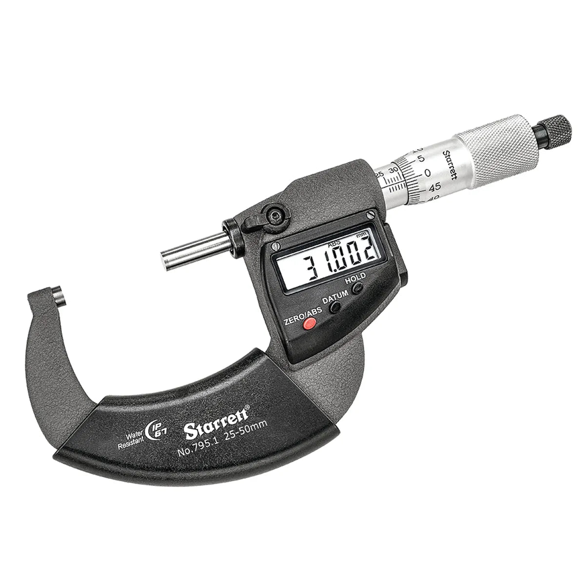 Starrett - ELECTRONIC MICROMETER- IP67 25-50mm W/OUTPUT | 795.1MXRL-50