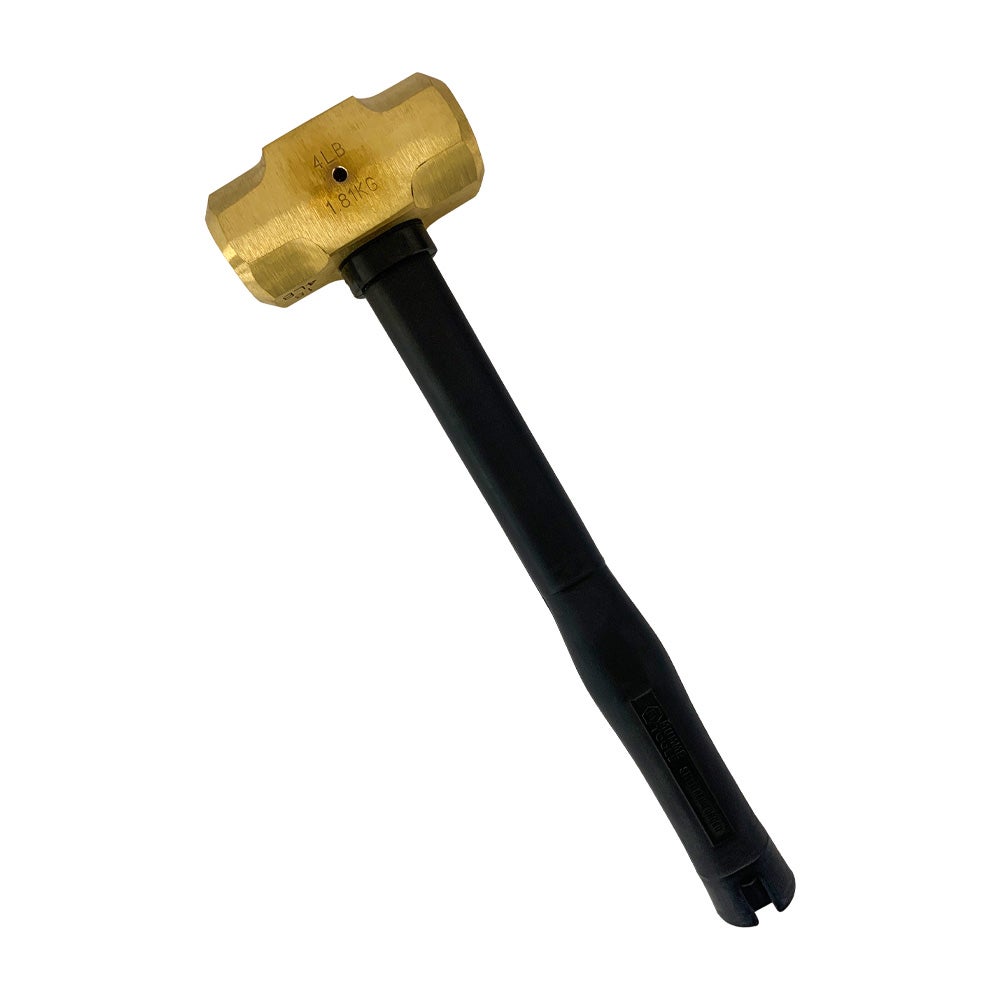 Mumme - 4lb Brass Hammer with Pinned Steel Core Fibreglass Handle | 7HBRFRH04