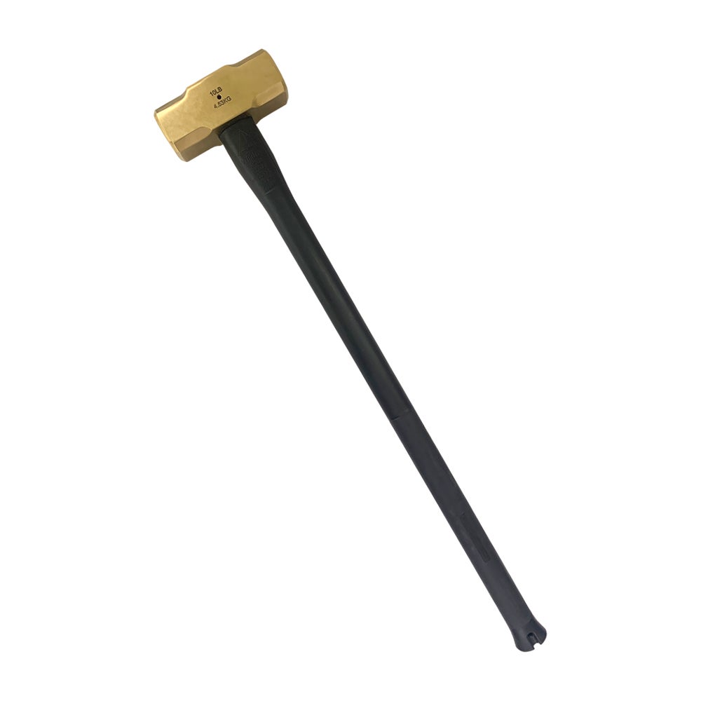 Mumme - 10lb Brass Hammer with Pinned Steel Core Fibreglass Handle | 7HBRFRH10