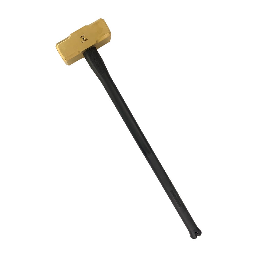 Mumme - 14lb Brass Hammer with Pinned Steel Core Fibreglass Handle | 7HBRFRH14