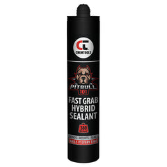 Chemtools - PITBULL 101, Hybrid Sealant, Fast Grab, Black, 300ml Cartridge | 8-HBS101BK-300