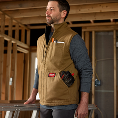 Milwaukee - GRIDIRON Sherpa Lined Vest Brown - XL | 801BRXL