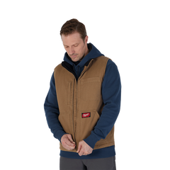 Milwaukee - GRIDIRON Sherpa Lined Vest Brown - XL | 801BRXL
