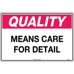 Uniform Safety Signs - 450x300mm - Poly - Quality Means Care for Detail | 804LSP