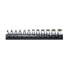 Koken - Socket Set 1/4" Drive 4-14mm 12pc. On Magnetic Rail