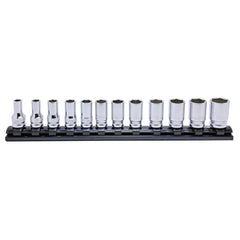 Koken - Socket Set 3/8" Drive 12 Piece On Magnetic Rail 7-19mm