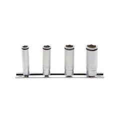 Koken - 4pc 1/4" Drive Nutgrip Deepskt Set (8mm - 14mm) On Rail | KORS2350M/4