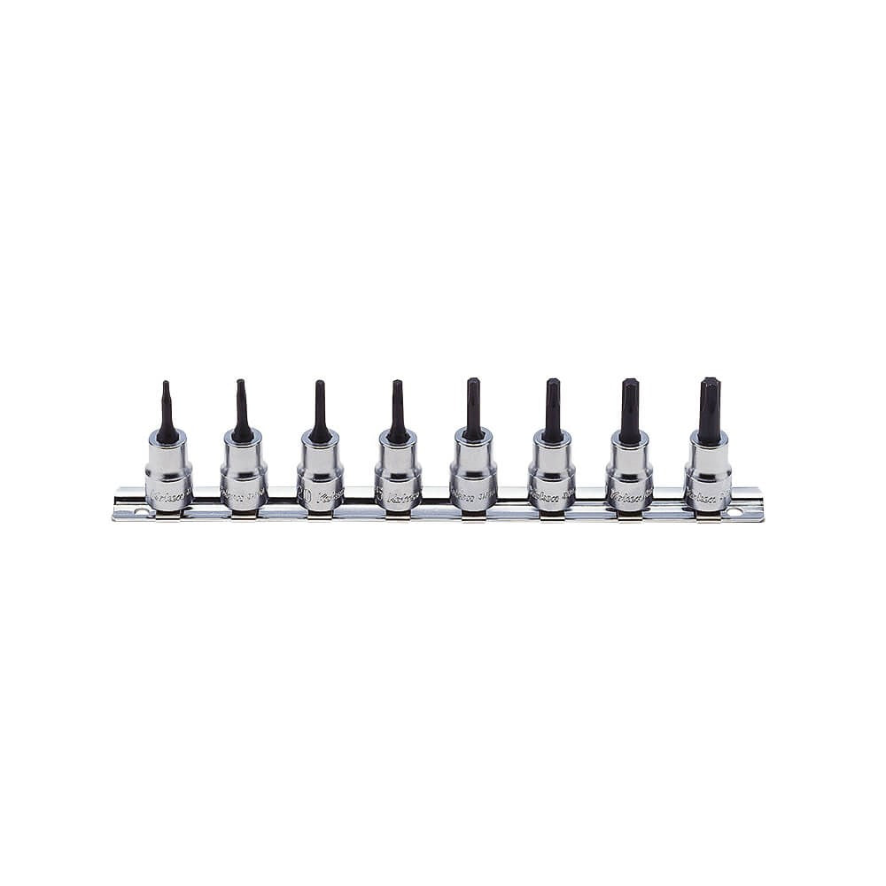 Koken - 8pc 3/8" Drive Socket Set On Rail (t10 - T45x38mm)