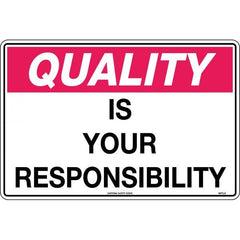 Uniform Safety Signs - 450x300mm - Poly - Quality is Your Responsibility | 807LSP