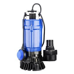 ClayTech Pumps - Submersible Light Construction Pump with Float 250L/Min - 18m - 750W - 240V | CLA-BLUESUB10 | 808366