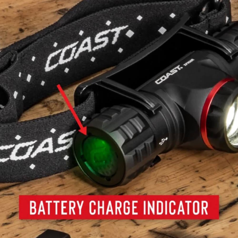 Coast - XPH25R Rechargeable LED Headlamp - Pure Beam Focusing - 400 Lumens