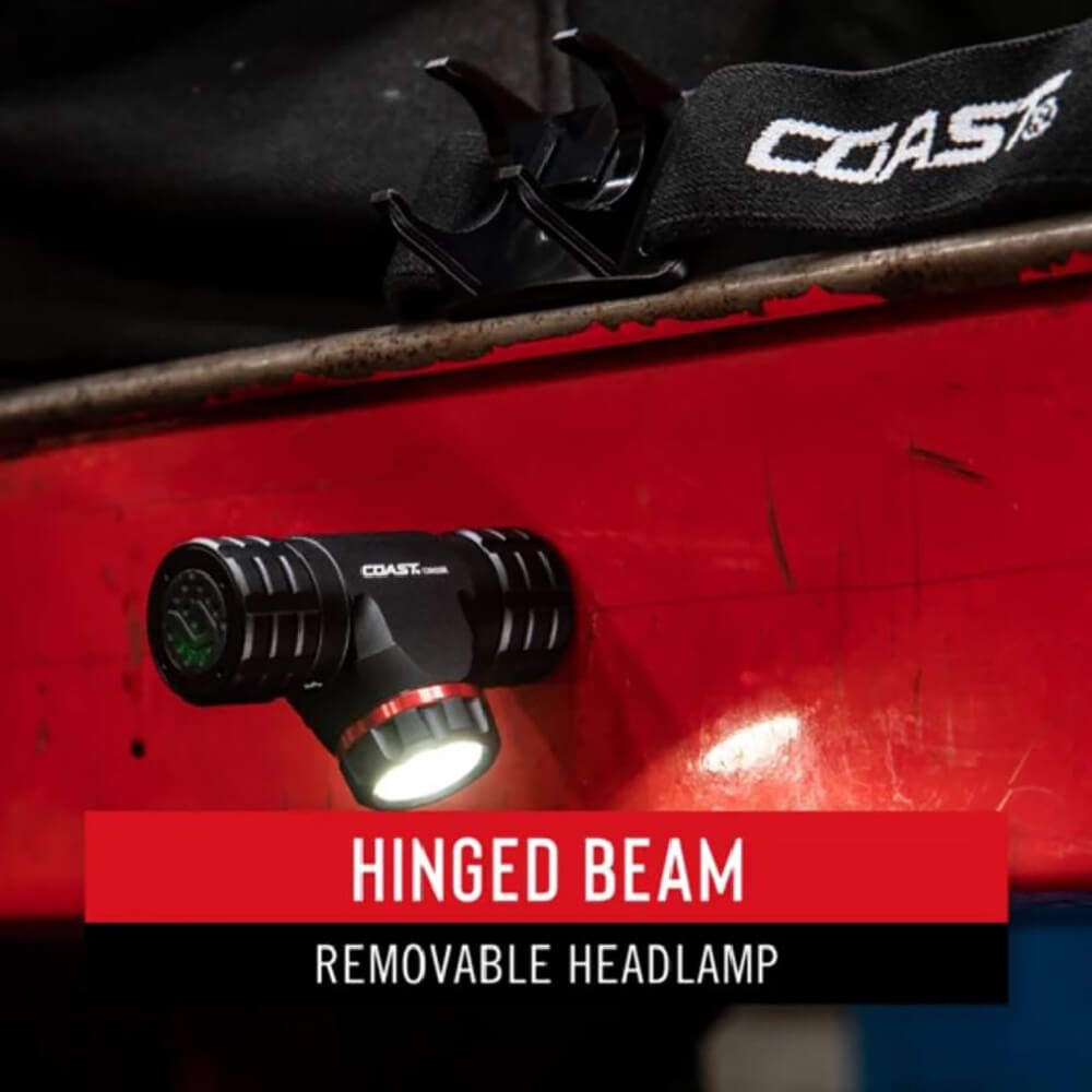 Coast - XPH25R Rechargeable LED Headlamp - Pure Beam Focusing - 400 Lumens