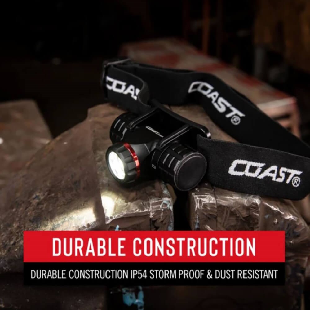 Coast - XPH25R Rechargeable LED Headlamp - Pure Beam Focusing - 400 Lumens