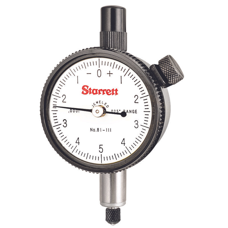 Starrett - Dial Ind. Jewelled 1 11/16in .025in Range .0001in Grad | 81-111J
