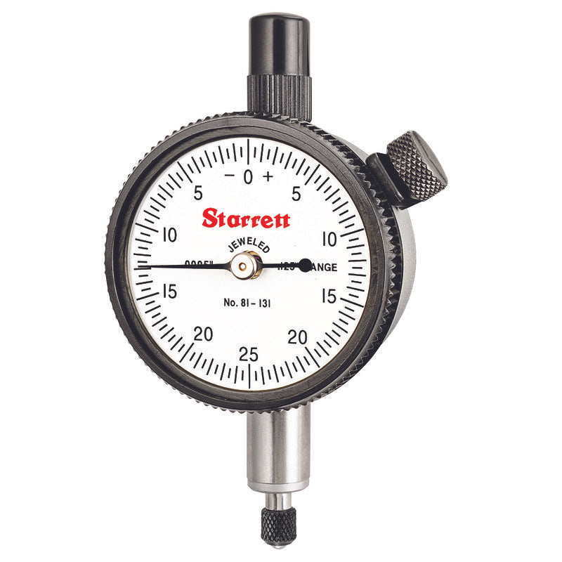 Starrett - Dial Ind. Jewelled 1 11/16in .125in Range .0005in Grad | 81-131J