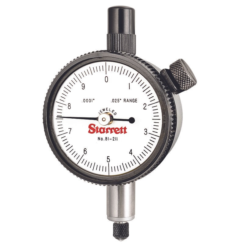 Starrett - Dial Ind. Jewelled 1 11/16in .025in Range .0001in Grad | 81-211J