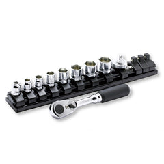 Koken - 1/4" Dr 6 Point Metric Socket Set - 10 Piece On Magnetic Rail