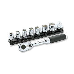 Koken - Z-series 3/8" Dr 6 Point Metric Socket Set - 9 Piece On Magnetic Rail | KO3285ZE