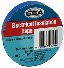 GSA - Electrical Tape Blue 0.18mm - 19mm x 20m | 8111DB