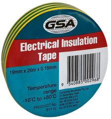 GSA - Electrical Tape Earth 0.18mm - 19mm x 20m | 8111E