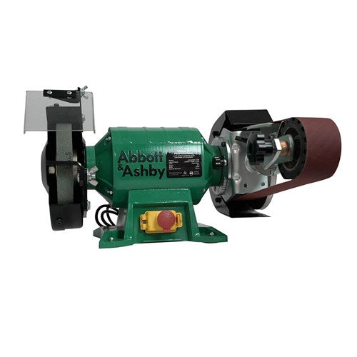 Abbott & Ashby - 1100W - 200mm (8") Professional Bench Grinder with AA362 Linishing Attachment | AA362W8-1100 | 811514