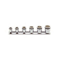Koken - 1/4" Drive 12 Point Nut Grip Socket - Rail Set 6 Pieces | KORS2455AS/6