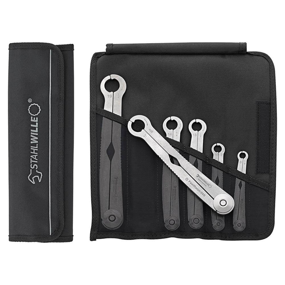 Stahlwille - 6-Piece Fastratch Ratchet Spanner Set in Textile Case (8-19mm - Series 240