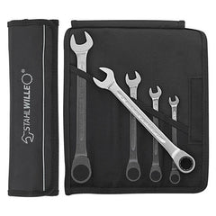 Stahlwille - 5-Piece Combination Ratcheting Spanner Set in Textile Case (8-19mm) - Series 17 | SW17F/5 - 96401705