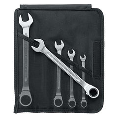 Stahlwille - 5-Piece Reversible Combination Ratcheting Spanner Set in Textile Case (8-19mm) - Series 17 | SW17/5 - 96411705