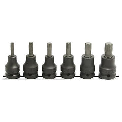 Koken - 1/2" Drive Impact Socket Set On Rail L60mm 6 Piece | KORS14025/6-L60