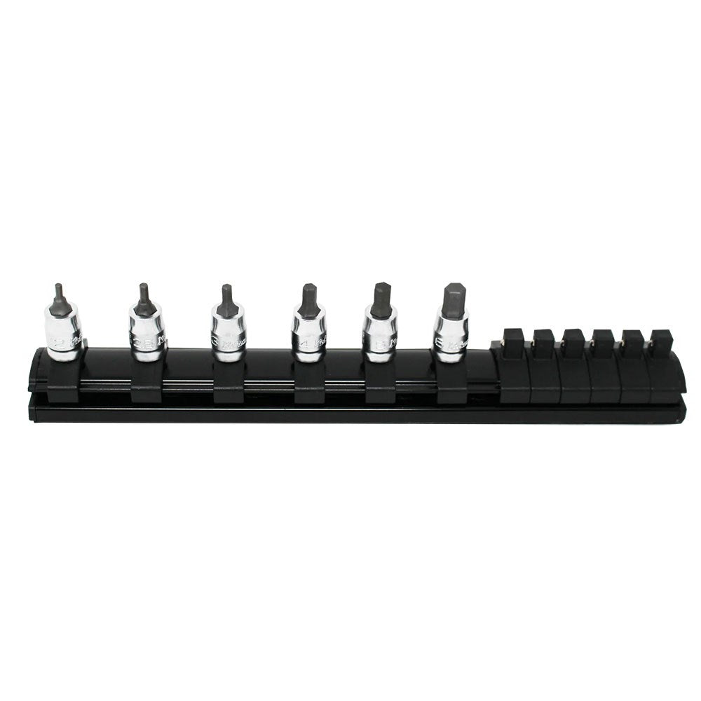 Koken - Z-series 1/4" Drive 6 Piece Hex Bit Socket Set On Rail (2mm-6mm)