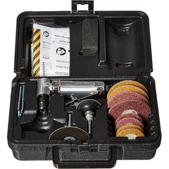 Ingersoll Rand - Mini Air Die Grinder 1/4" Collet - Front Exhaust - Aluminium Housing - 90° Angle Kit - Roloc style 2" and 3" backing pads/discs | 301B32MK